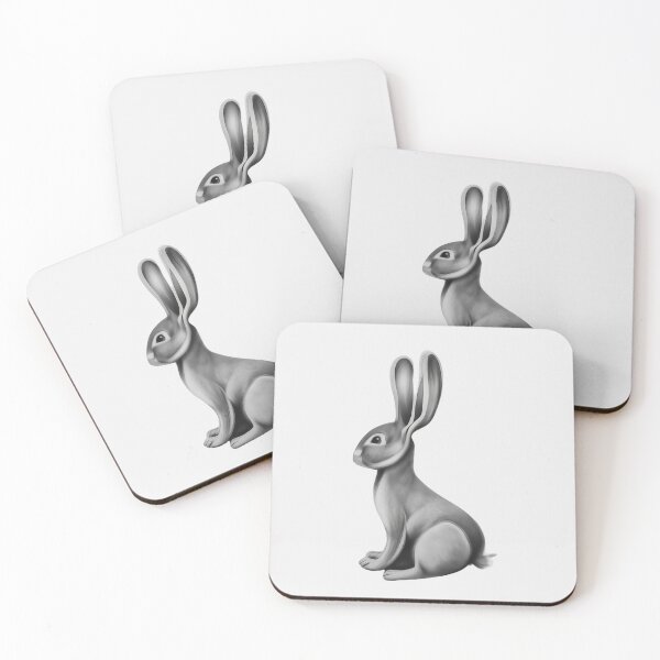 Item preview, Charcoal Bunny Black & Grey Rabbit Illustration designed and sold by GingerFay.
