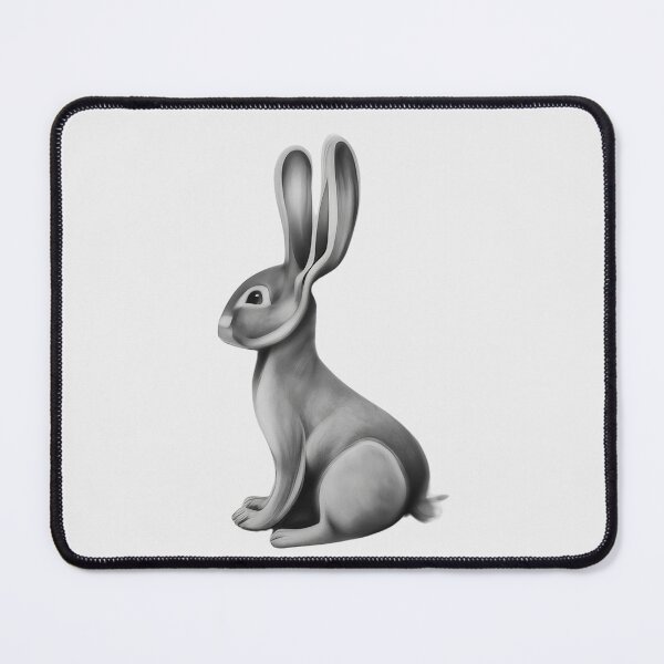 Item preview, Charcoal Bunny Black & Grey Rabbit Illustration designed and sold by GingerFay.