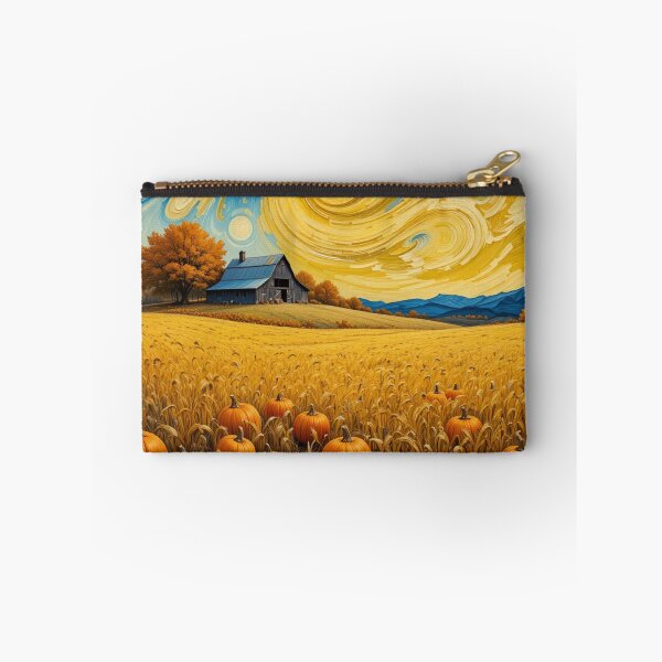 Item preview, Starry Harvest Pumpkin Field – Van Gogh Inspired Autumn Landscape Wall Art designed and sold by GJ Kul.