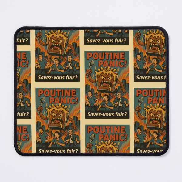 Item preview, Poutine Panic! – Canadian Horror Poster Vintage Style designed and sold by Travellerz.