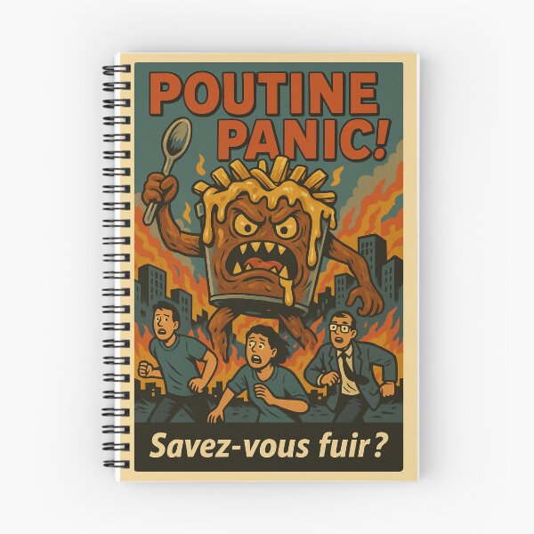 Item preview, Poutine Panic! – Canadian Horror Poster Vintage Style designed and sold by Travellerz.