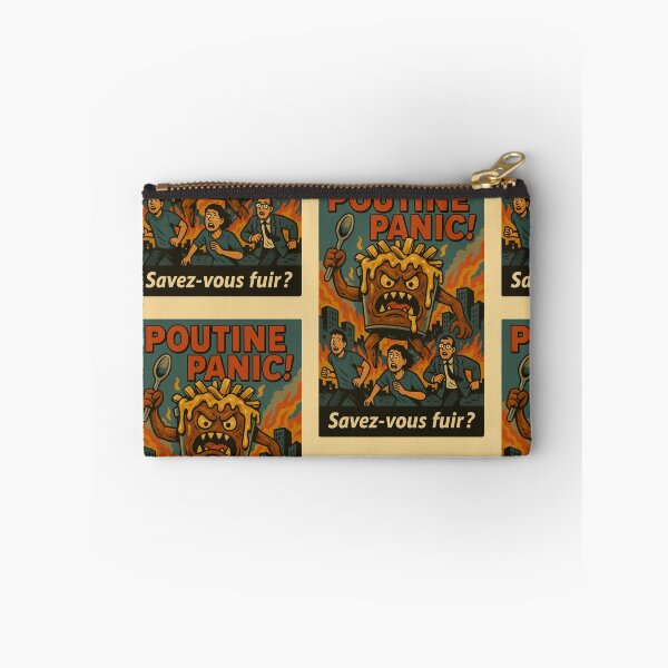 Item preview, Poutine Panic! – Canadian Horror Poster Vintage Style designed and sold by Travellerz.