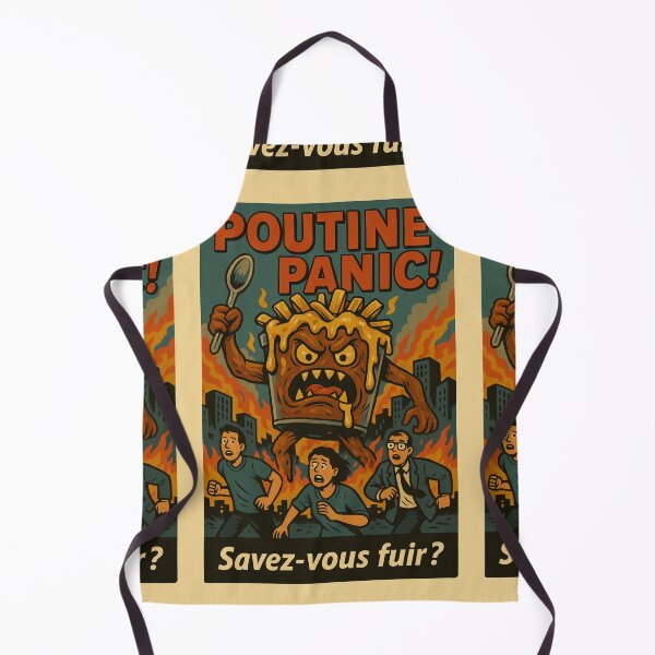 Item preview, Poutine Panic! – Canadian Horror Poster Vintage Style designed and sold by Travellerz.
