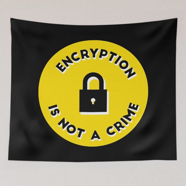 Item preview, Encryption is not a crime - Circular - Yellow designed and sold by MOREDANKMEMES.