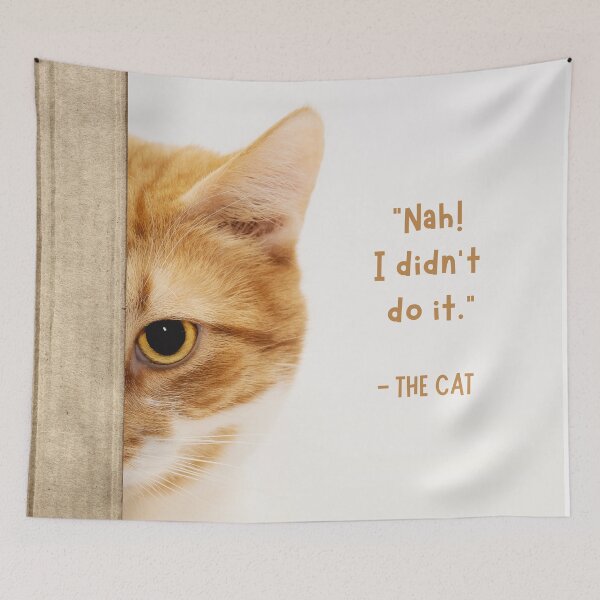 Item preview, Nah! I Didn’t Do It – Funny Cat Quote Design designed and sold by artjoyhub.