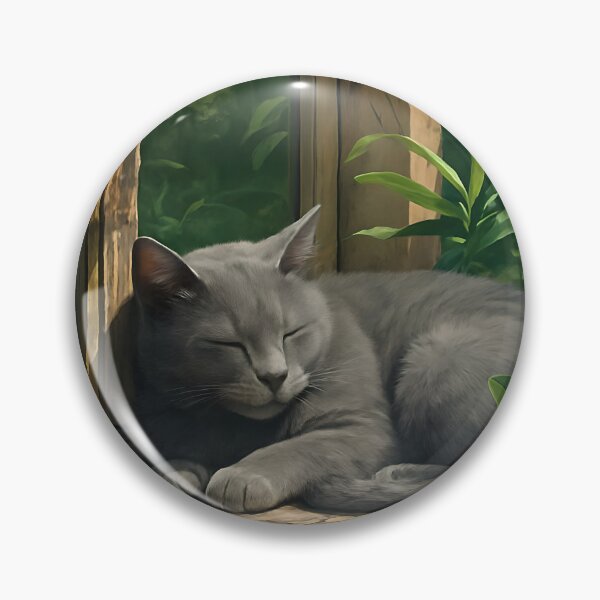 Item preview, Grey Cat Painting  designed and sold by Whimsical Cat Designs.