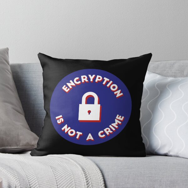 Item preview, Encryption is not a crime - Circular - Blue designed and sold by MOREDANKMEMES.
