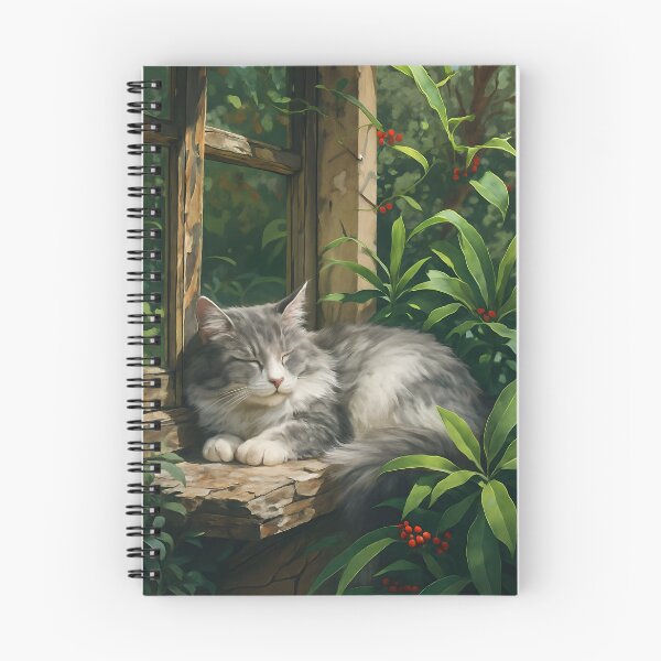Item preview, Grey Maine Coon Cat Painting  designed and sold by Whimsical Cat Designs.