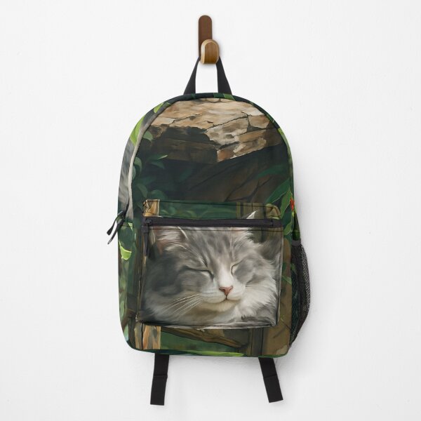 Item preview, Grey Maine Coon Cat Painting designed and sold by Whimsical Cat Designs.
