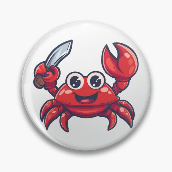 Item preview, Cute Cartoon Crab with Knife designed and sold by EastEndTownie.