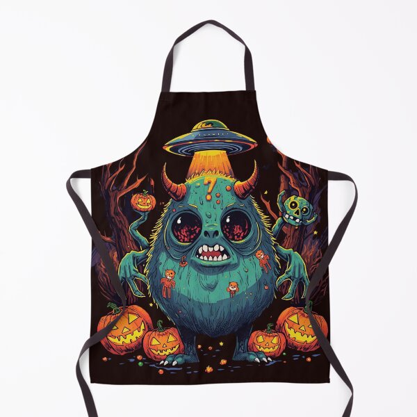Item preview, Retro Alien UFO Halloween Monster T-Shirt - Spooky Extraterrestrial Horror Tee designed and sold by passiveink.