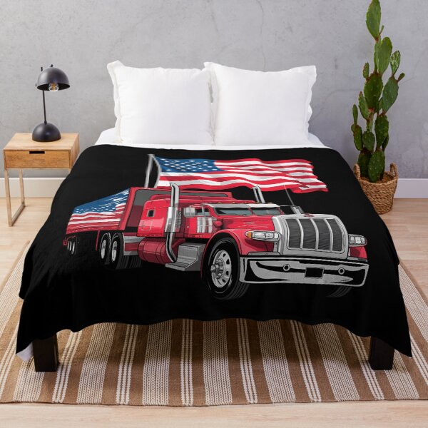 Item preview, US American Flag Truck Driver designed and sold by WalshDrawnLaugh.