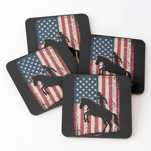 Item preview, USA Flag Cowboy designed and sold by WalshDrawnLaugh.