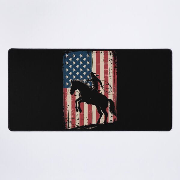Item preview, USA Flag Cowboy designed and sold by WalshDrawnLaugh.