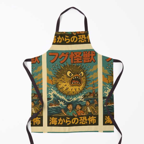 Item preview, Fugu – Japanese Pufferfish Monster Poster designed and sold by Travellerz.
