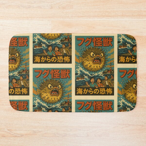 Item preview, Fugu – Japanese Pufferfish Monster Poster designed and sold by Travellerz.
