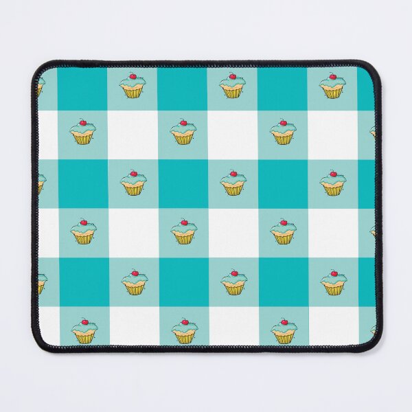 Item preview, ADS_5206_2_PLAID_Baking BLISS_PLAID LIGHT BLUE WITH MUFFINS designed and sold by Artfully Designed Studio.