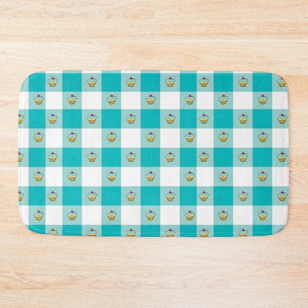 Item preview, ADS_5206_2_PLAID_Baking BLISS_PLAID LIGHT BLUE WITH MUFFINS designed and sold by Artfully Designed Studio.
