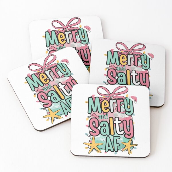 Item preview, Merry and Salty AF Christmas Beach Design | Funny Coastal Holiday Graphic designed and sold by Sun Sand & Sea Art.