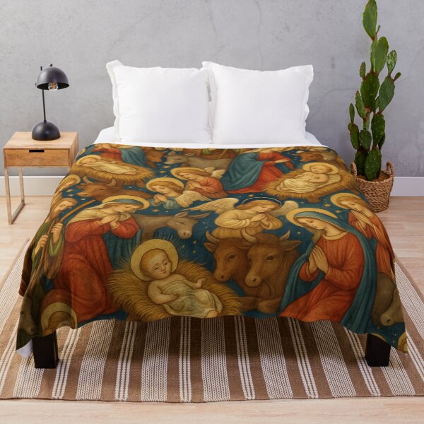 Item preview, Holy Night Nativity – Baby Jesus All-Over Christmas Print designed and sold by getpressedshirt.