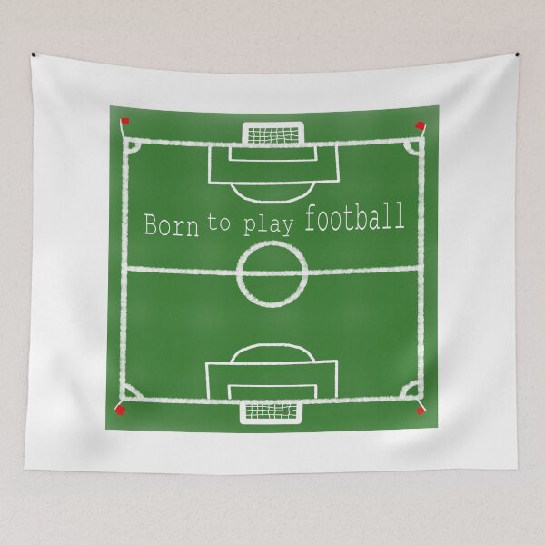 Item preview, Born to Play Football Soccer Field Illustration for Fans designed and sold by Beautiful art store.