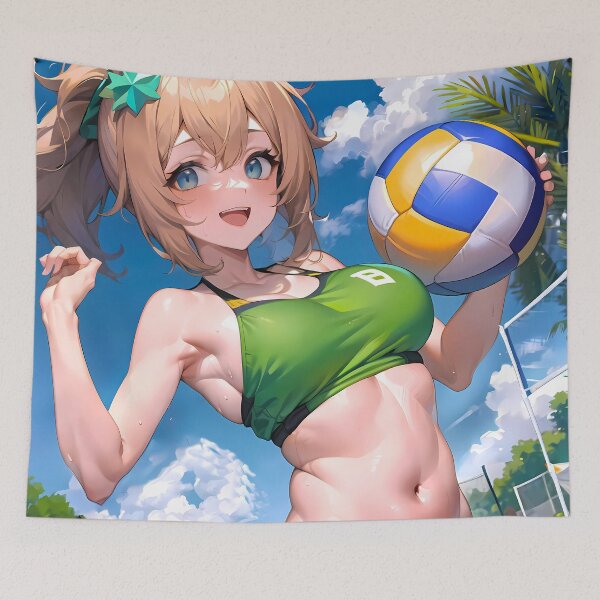 Aperçu de l'œuvre Taiki Shuttle Volleyball Spirit Uma Musume Pretty Derby Anime Girl créée et vendue par Raslbazola.