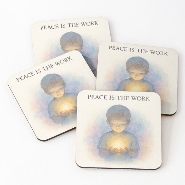 Item preview, Peace Is the Work — Montessori Reflection Watercolor Design designed and sold by MforMontessori.
