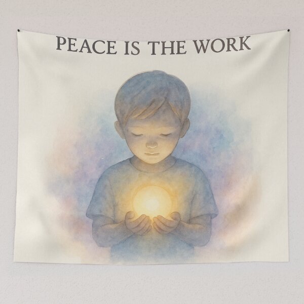 Item preview, Peace Is the Work — Montessori Reflection Watercolor Design designed and sold by MforMontessori.