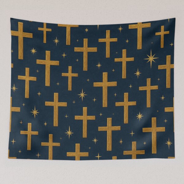 Item preview, Holy Night Crosses – Sacred Christmas All-Over Print designed and sold by getpressedshirt.