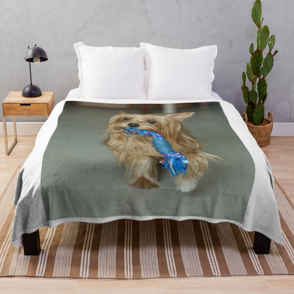 Item preview, Funny Yorkshire Terrier Puppy Loves Toy designed and sold by VanGaldo.