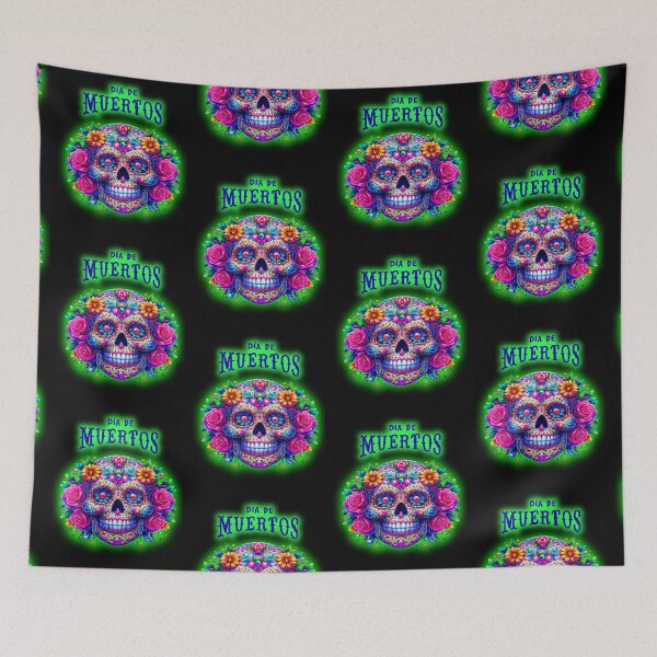 Item preview, Bright Floral Sugar Skull  designed and sold by WoodburyLake.