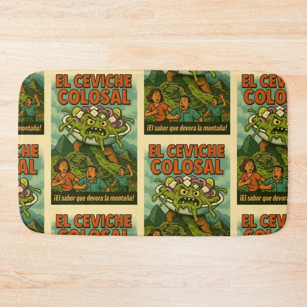 Item preview, Colossal Ceviche! – Peruvian Seafood Monster Poster designed and sold by Travellerz.