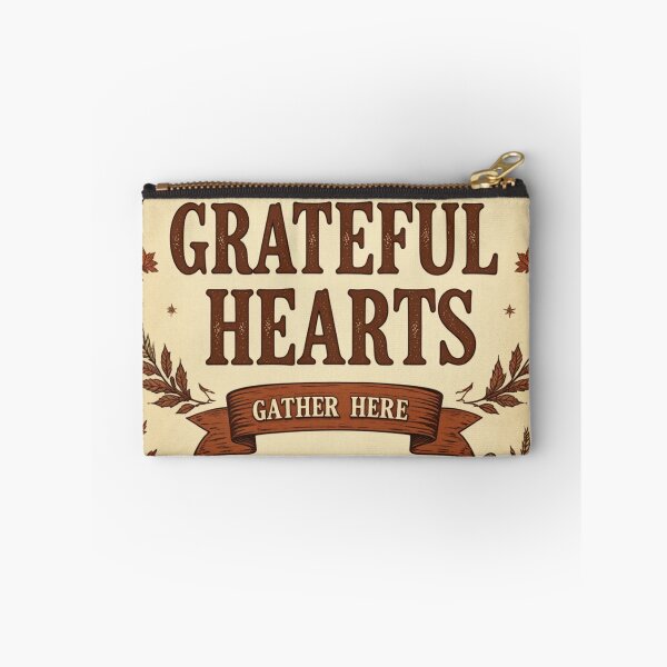 Item preview, Grateful Hearts Gather Here Autumn Pumpkin Thanksgiving Wall Art designed and sold by GJ Kul.