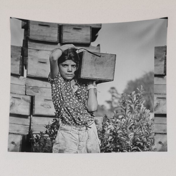 Item preview, New Jersey farm worker 1930s designed and sold by lobodelnoir.