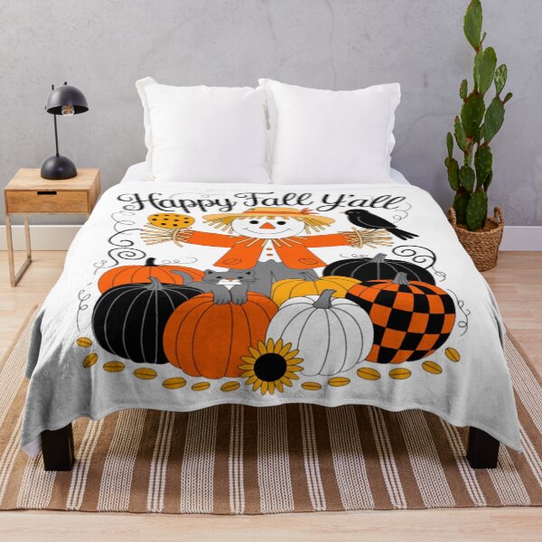 Item preview, Scarecrow Happy Fall Y'all Pumpkin Thanksgiving Halloween designed and sold by Vastingan.