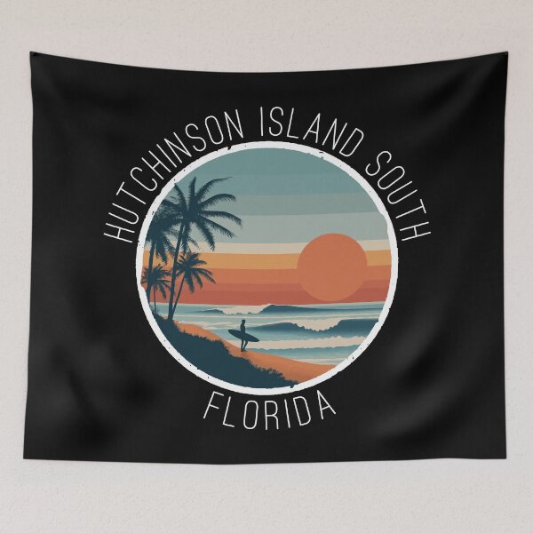 Item preview, Hutchinson Island South - Florida (with White Lettering) designed and sold by VelvetRoom.