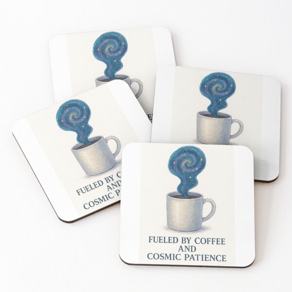 Item preview, Fueled by Coffee and Cosmic Patience — Montessori Teacher Humor Design designed and sold by MforMontessori.