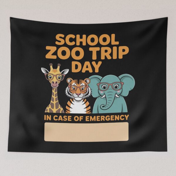 Item preview, School Zoo Trip Safety for Kids with Emergency Contact designed and sold by Vastingan.