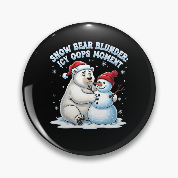 Item preview, Bear Blunder - Polar Bear Fails at Snowman designed and sold by Dazzle-Sizzle.