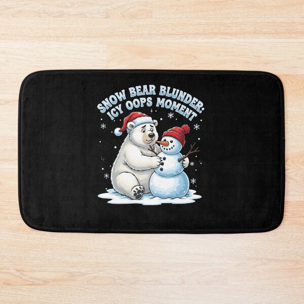 Item preview, Bear Blunder - Polar Bear Fails at Snowman designed and sold by Dazzle-Sizzle.