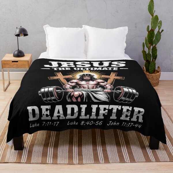 Item preview, Jesus The Ultimate Deadlifter - Jesus Deadlifting Christian designed and sold by merlinnears.