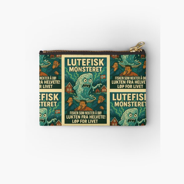 Item preview, Lutefisk Monsteret – Norwegian Rotten Fish Horror Poster designed and sold by Travellerz.