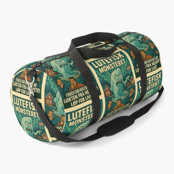 Item preview, Lutefisk Monsteret – Norwegian Rotten Fish Horror Poster designed and sold by Travellerz.