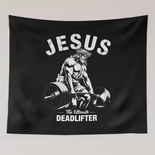 Item preview, Jesus The Ultimate Deadlifter Funny Christian Gym  designed and sold by merlinnears.