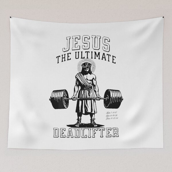 Item preview, Jesus The Ultimate Deadlifter designed and sold by merlinnears.