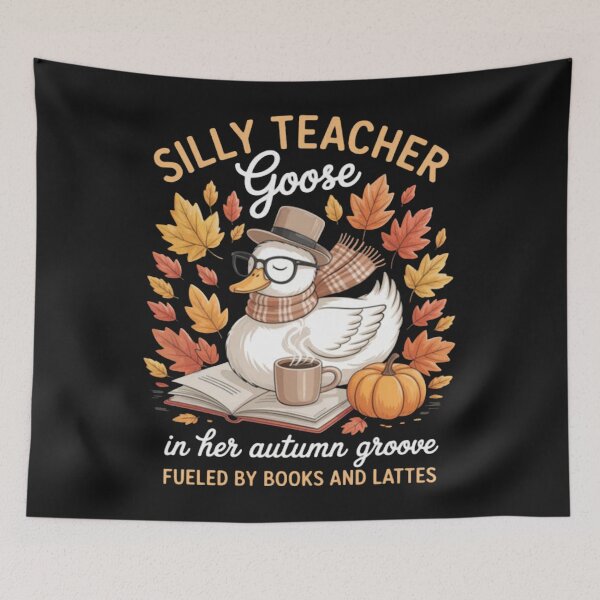 Item preview, Silly Teacher Goose Autumn Goose Fall Teacher Coffee Books designed and sold by Vastingan.
