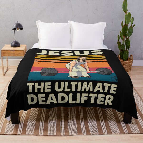 Item preview, Jesus The Ultimate Deadlifter Funny Christian Gym Vintage designed and sold by merlinnears.