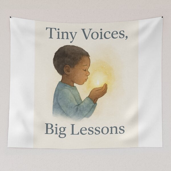 Item preview, Tiny Voices, Big Lessons — Montessori Teacher Reflection Design designed and sold by MforMontessori.