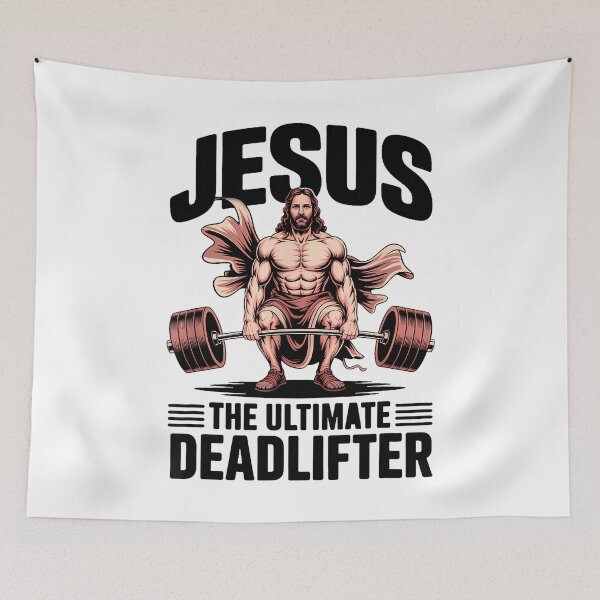 Item preview, Jesus The Ultimate Deadlifter Funny Christian Workout Gym  designed and sold by merlinnears.