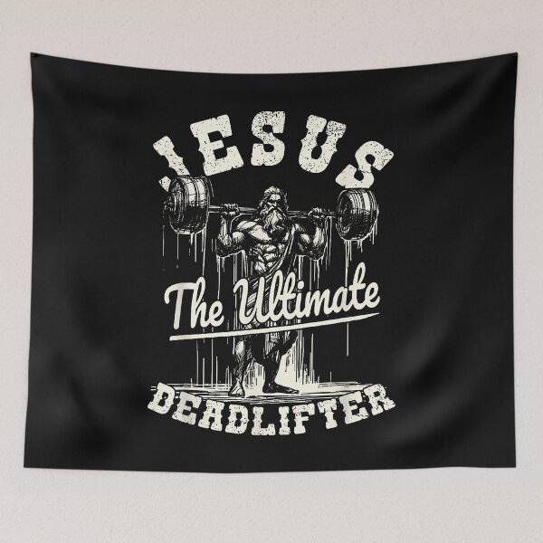 Item preview, Christian Gym Shirt Jesus The Ultimate Deadlifter Gym Lovers designed and sold by merlinnears.